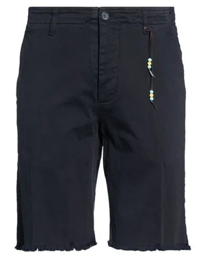 The Editor Man Shorts & Bermuda Shorts Navy Size 30 Cotton, Elastane In Blue
