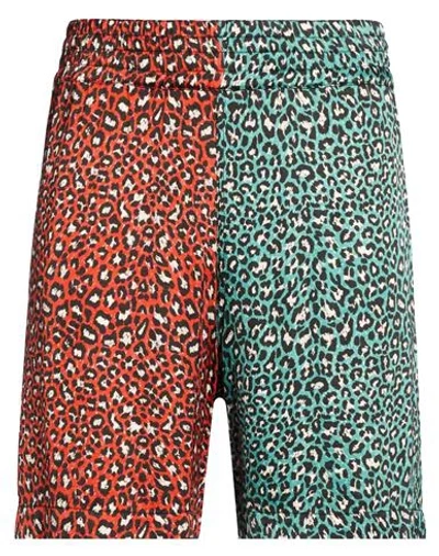 The Editor Man Shorts & Bermuda Shorts Red Size 32 Viscose In Multi