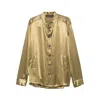 The Editor Long Sleeve Shirt In Gold