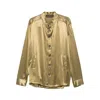 The Editor Long Sleeve Shirt In Gold