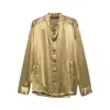 The Editor Long Sleeve Shirt In Gold