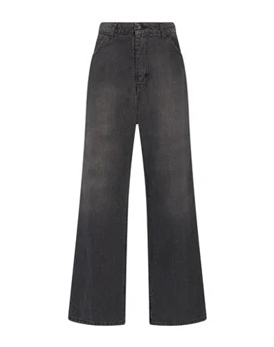 The Editor Woman Jeans Grey Size 10 Cotton In Gray