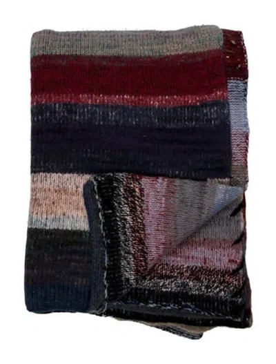 Pre-owned The Elder Statesman 4-panel Cashmere Throw Blanket In Multicolor