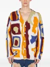 The Elder Statesman Abstract-pattern Cardigan In Multi