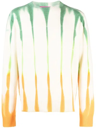 The Elder Statesman Abstract-pattern Cashmere Jumper In 中性色