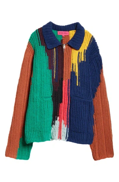 The Elder Statesman Acid Cotton Crochet Jacket In S24 Multi