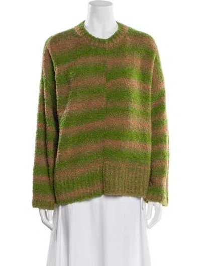 Pre-owned The Elder Statesman Alpaca Striped Sweater W/ Tags In Green