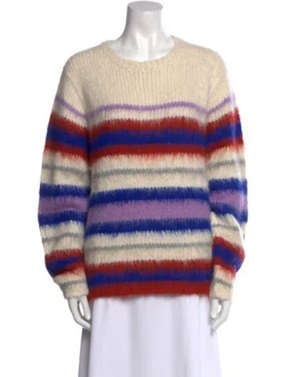 Pre-owned The Elder Statesman Alpaca Striped Sweater W/ Tags In Multi