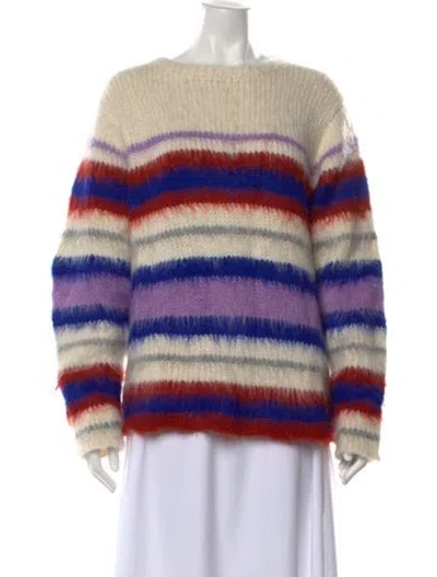 Pre-owned The Elder Statesman Alpaca Striped Sweater W/ Tags In Multicolor