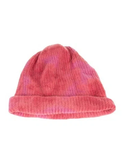 Pre-owned The Elder Statesman Beanie Hat In Pink