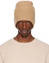 The Elder Statesman Beige Watchman Beanie In Neutral