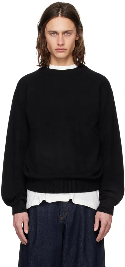 The Elder Statesman Black Simple Jumper In 001 Black