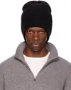 The Elder Statesman Black Watchman Beanie In Black