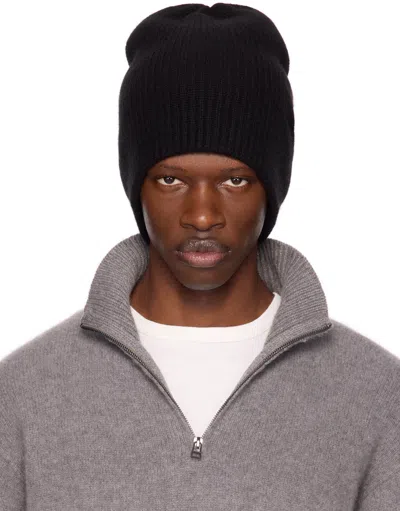 The Elder Statesman Black Watchman Beanie
