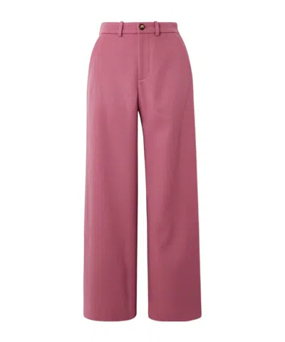 The Elder Statesman Blend Mid-rise Straight-leg Trousers In Pink