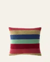 The Elder Statesman Block Super Duper Cashmere Decorative Pillow, 20" Square In Cattmtnv