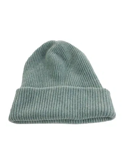 Pre-owned The Elder Statesman Blue Aqua Cashmere  Beanie