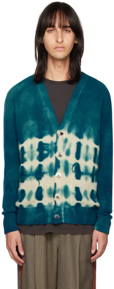 The Elder Statesman Blue Vision Cardigan
