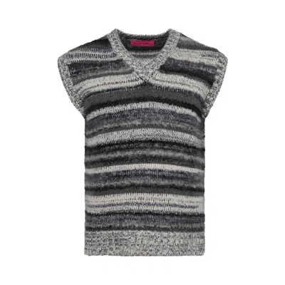 Pre-owned The Elder Statesman Boucle Mix Stripe Vest 'multicolor' | Multi-color | Men's Size M