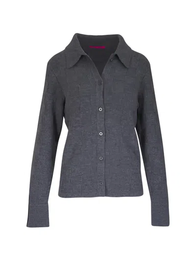 The Elder Statesman Buttoned Cardigan In Gray
