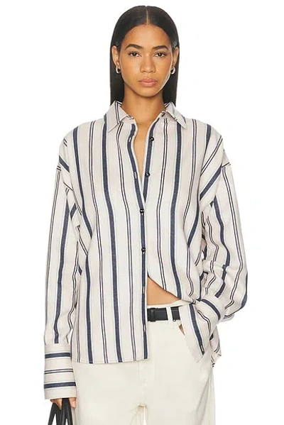 The Elder Statesman Cashlite Berti Overshirt In White