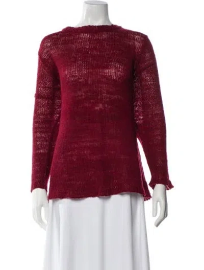 Pre-owned The Elder Statesman Cashmere Bateau Neckline Sweater In Red
