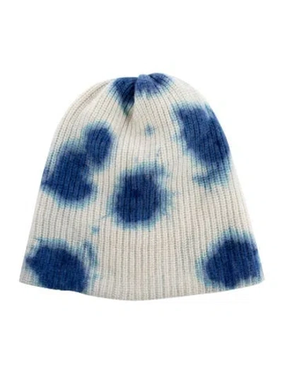 Pre-owned The Elder Statesman Cashmere Beanie In Blue