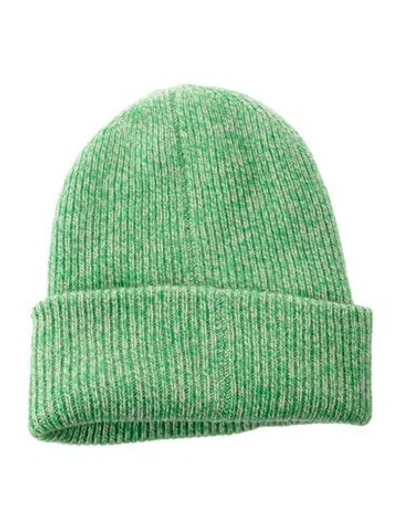 Pre-owned The Elder Statesman Cashmere Beanie In Green