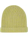 The Elder Statesman Jumbo Rib-knit Beanie In Green