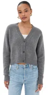 The Elder Statesman Cashmere Boxy Cardigan Light Grey