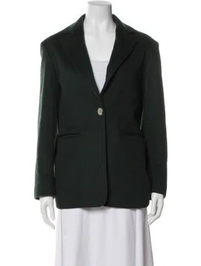 Pre-owned The Elder Statesman Cashmere Coat In Green