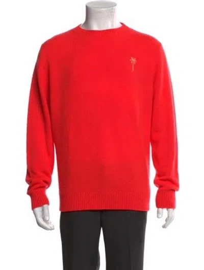 Pre-owned The Elder Statesman Cashmere Crew Neck Pullover In Orange