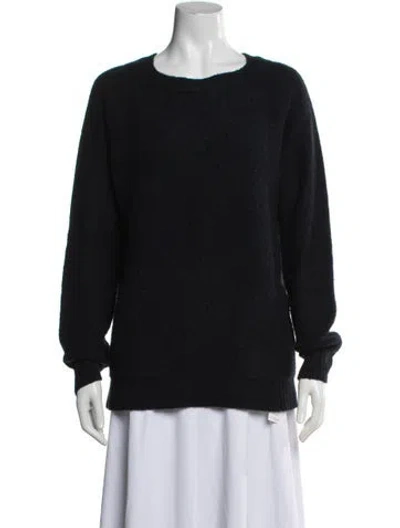 Pre-owned The Elder Statesman Cashmere Crew Neck Sweater In Black