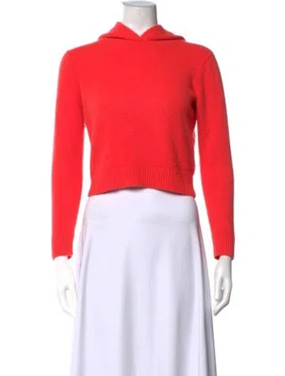 Pre-owned The Elder Statesman Cashmere Crew Neck Sweater In Orange