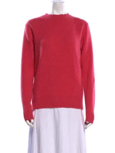 Pre-owned The Elder Statesman Cashmere Crew Neck Sweater In Pink
