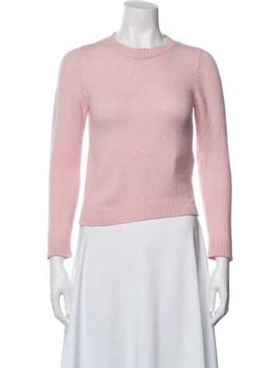 Pre-owned The Elder Statesman Cashmere Crew Neck Sweater In Pink