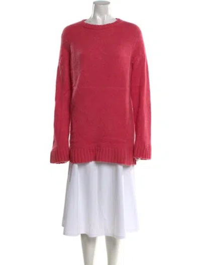 Pre-owned The Elder Statesman Cashmere Crew Neck Sweater In Pink