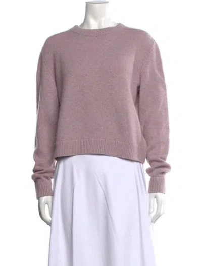 Pre-owned The Elder Statesman Cashmere Crew Neck Sweater In Purple