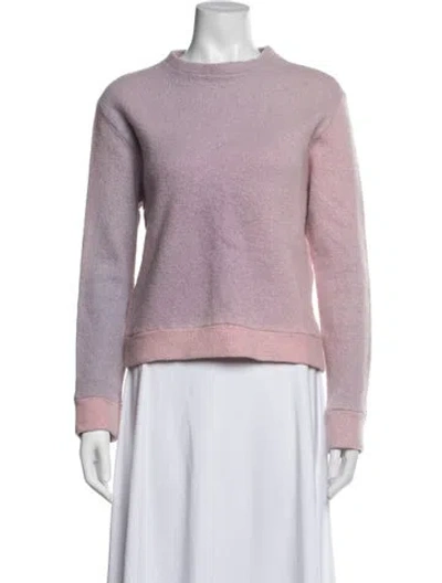 Pre-owned The Elder Statesman Cashmere Crew Neck Sweater In Purple