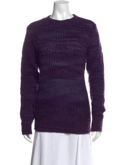 Pre-owned The Elder Statesman Cashmere Crew Neck Sweater In Purple