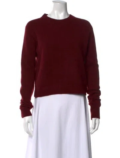 Pre-owned The Elder Statesman Cashmere Crew Neck Sweater In Red
