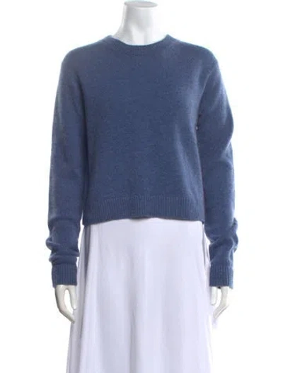 Pre-owned The Elder Statesman Cashmere Crew Neck Sweater W/ Tags In Blue