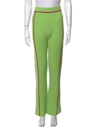 Pre-owned The Elder Statesman Cashmere Flared Pants In Green