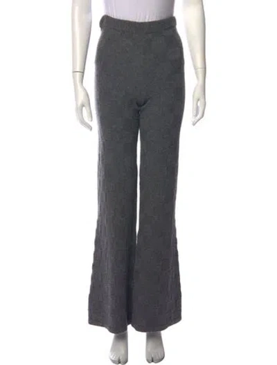 Pre-owned The Elder Statesman Cashmere Flared Pants W/ Tags In Grey