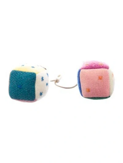 Pre-owned The Elder Statesman Cashmere Hanging Dice In Multi