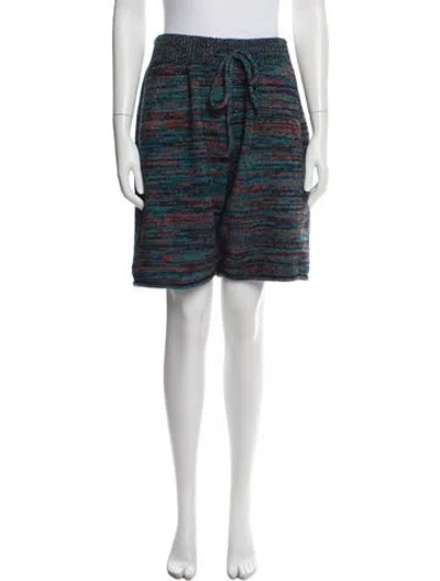Pre-owned The Elder Statesman Cashmere Knee-length Shorts In Blue
