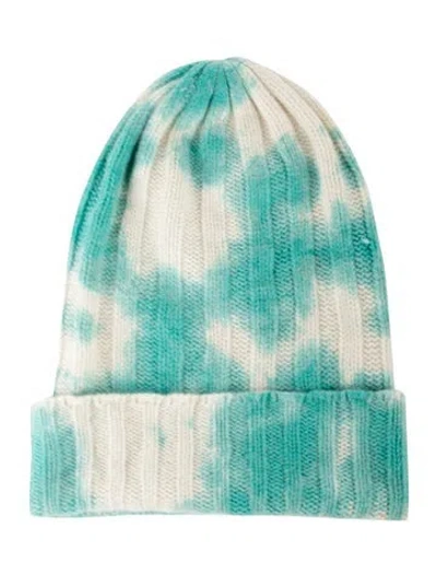 Pre-owned The Elder Statesman Cashmere Knit Beanie In Blue