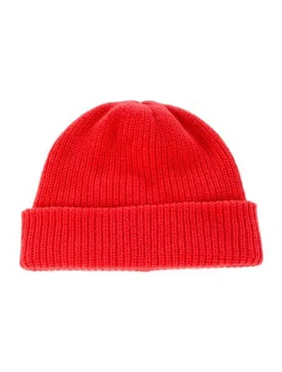 Pre-owned The Elder Statesman Cashmere Knit Beanie In Orange