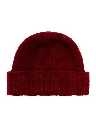 Pre-owned The Elder Statesman Cashmere Knit Beanie In Red