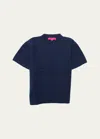 The Elder Statesman Cashmere Knit Top In Navy